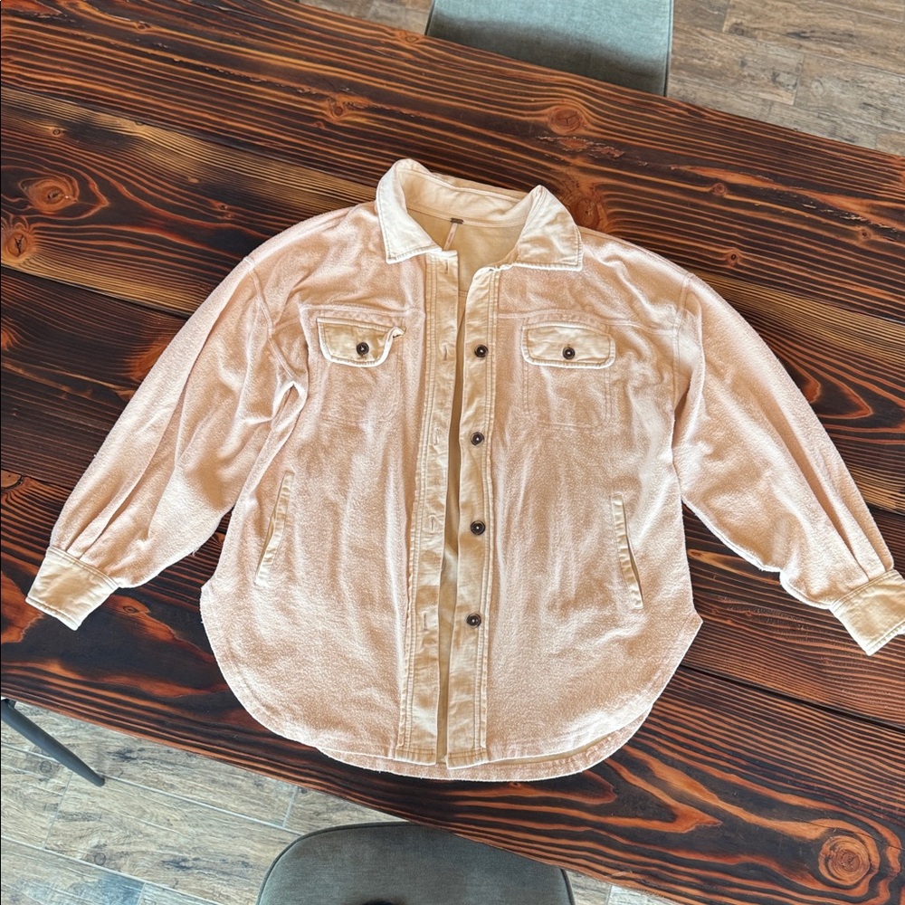 Free People Cream Utility Jacket